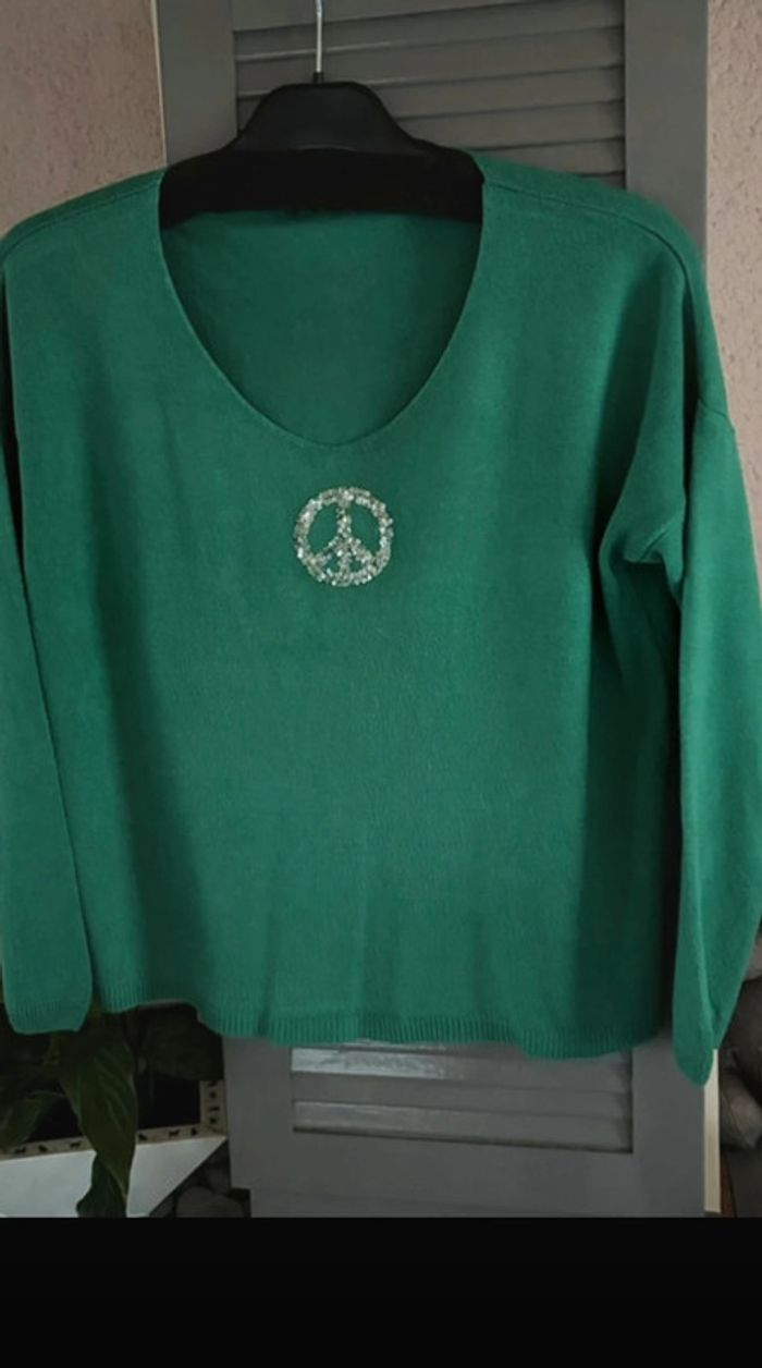 pull avec motif argenté - photo numéro 3