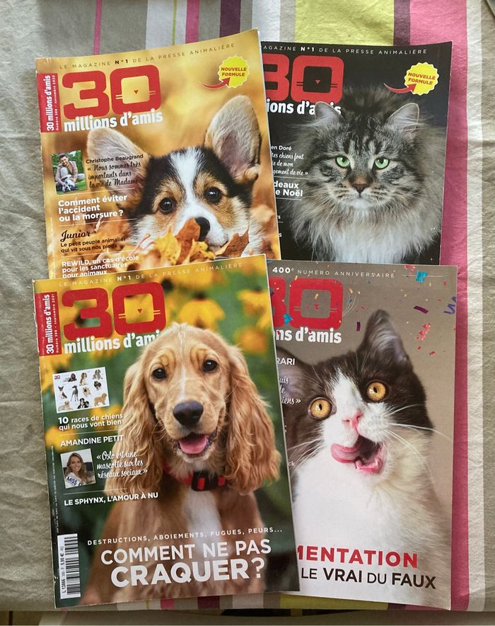 Lot 4 magazines 30 millions d’amis - photo numéro 2