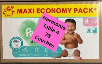 Couches pampers taille 4 harmonie