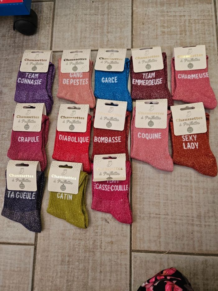 Chaussettes à paillettes prix ferme
