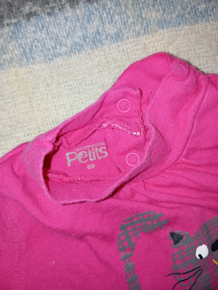 Sous-pull rose taille 6 mois - photo numéro 3