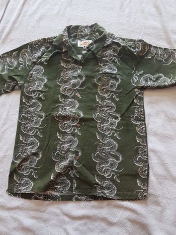 Chemise homme vert kaki