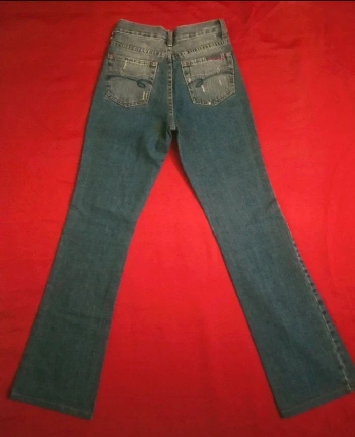Jean vintage pattes d'éléphant taille 34 - photo numéro 6