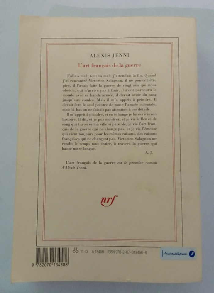 Alexis Jenni - L'art français de la guerre - photo numéro 2