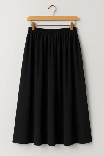 Élégante jupe plissée noire Shein 2XL – Confort & style assuré ! 🖤