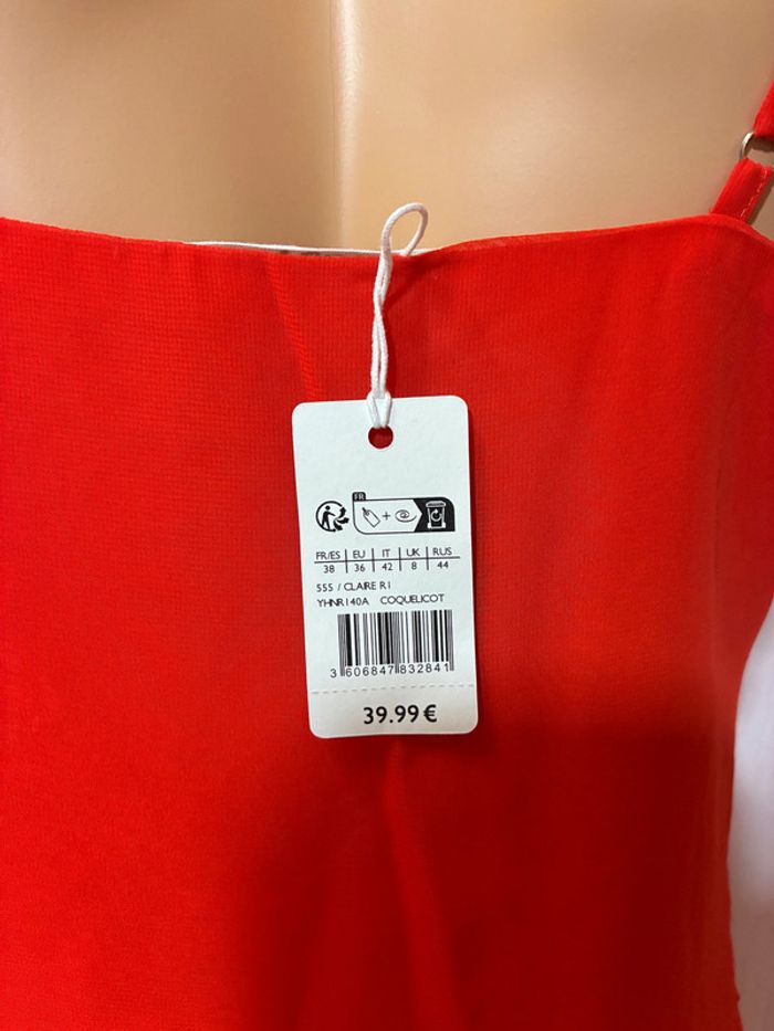 Robe d’été rouge Naf Naf - n e u v e - photo numéro 5