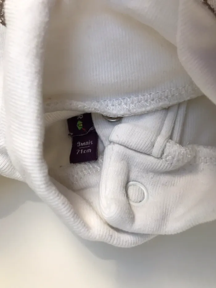 Ensemble salopette, body col roulé épais automne hiver 9 mois - photo numéro 5