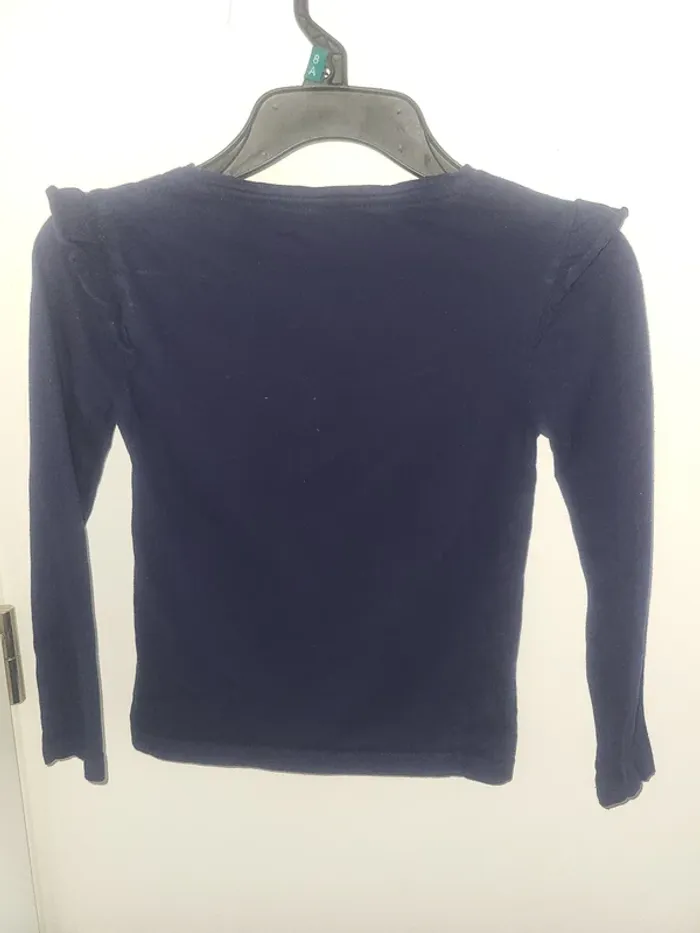 T-shirt à manches longues noir Taille 8 ans - photo numéro 2