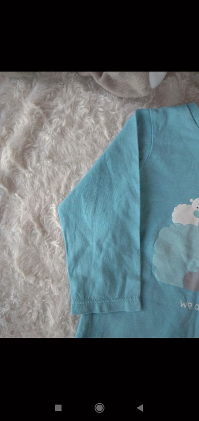 Ensemble (tee shirt manches longues+pantalon jeans) Garçon 6 mois Mouton Family Obaïbi - photo numéro 4