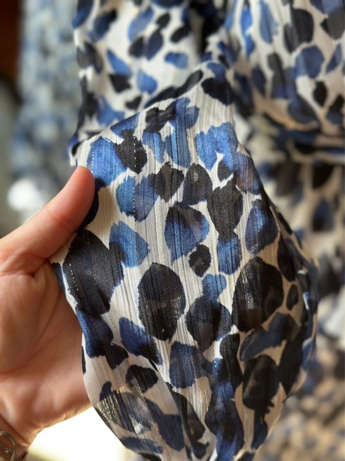 Robe imprimé léopard bleu Lilie Rose – Taille 36 - photo numéro 8