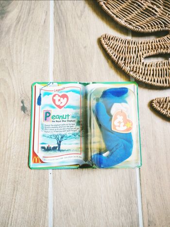🐻Coffret peluche Ty teenie Beanie babies Peanut blue the royal blue Elephant