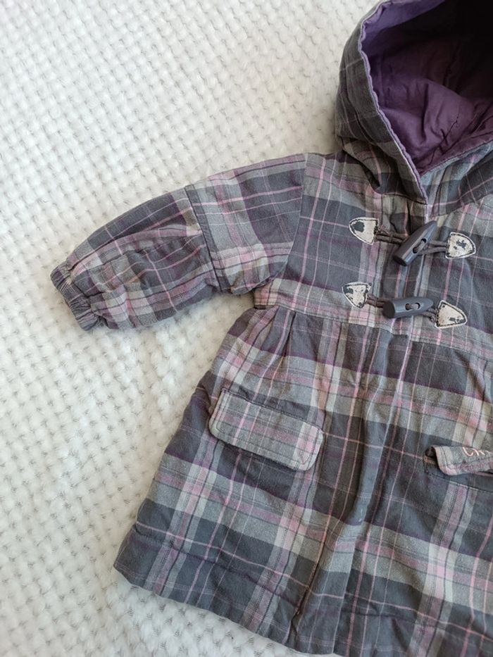 🔸 Manteau Style Écossais Gris & Rose – Creeks 6 Mois 🔸 - photo numéro 5