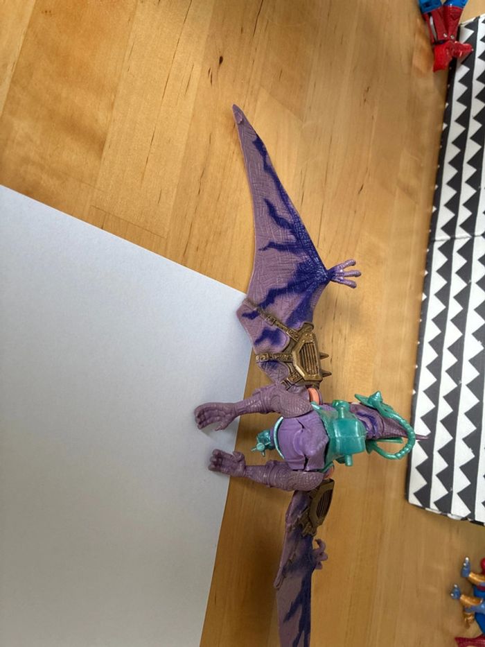 Vintage Chap Mei Beast Raider Pterodactyl Dinosaur Action Figure Purple - photo numéro 6
