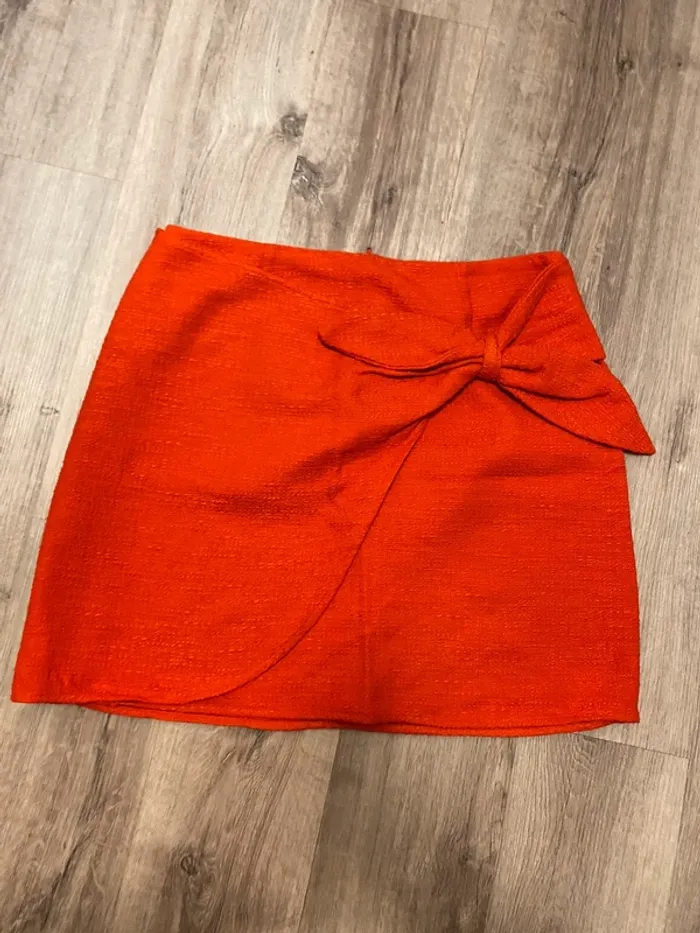 Jupe courte rouge/orange