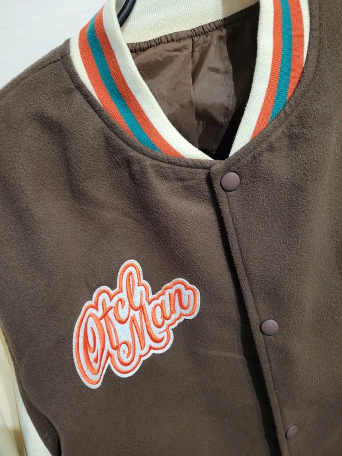 Blouson Bomber universitaire Melton Homme - photo numéro 4