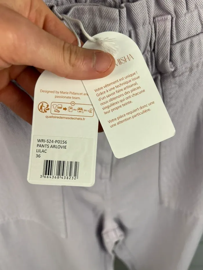 Pantalon large Taille haut Lila Louise Misha T.36 neuf - photo numéro 3