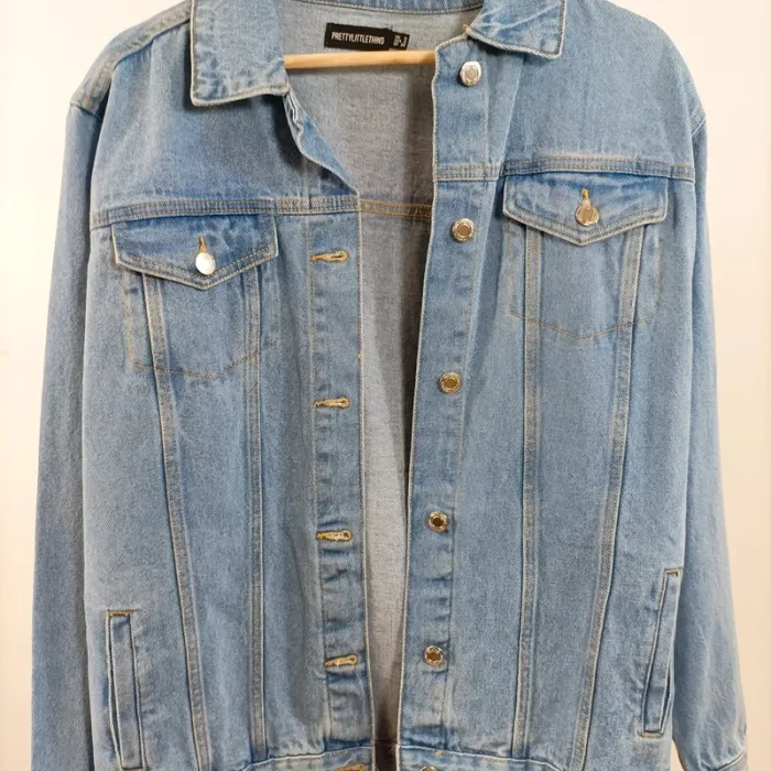 Veste en jean oversize PrettyLittleThing – taille 34 A773 - photo numéro 4