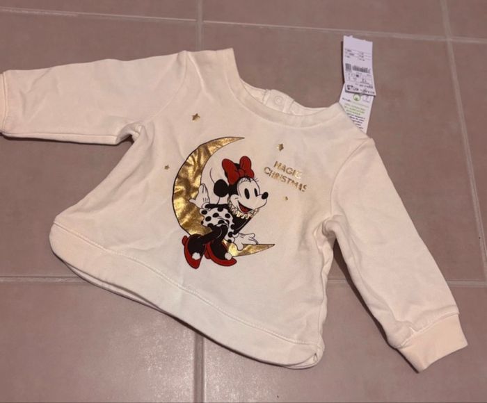 Sweat Minnie beige christmas neuf