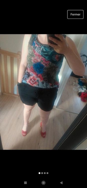 Top Desigual taille m multicolore fleuri