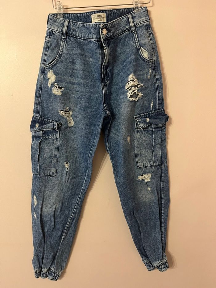 Jean cargo bleu Tally Weijl - photo numéro 4