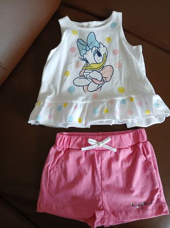 ensemble short tee shirt fille daisy disney baby 67 cm 6 mois 