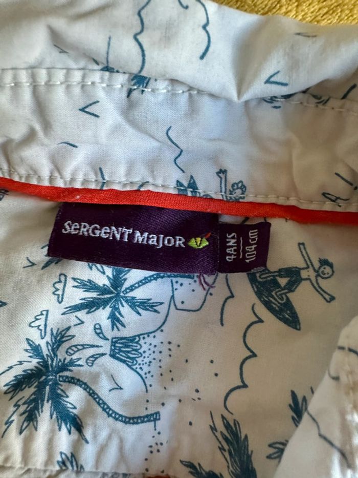 Chemise manches courtes sergent major 4 ans - photo numéro 3