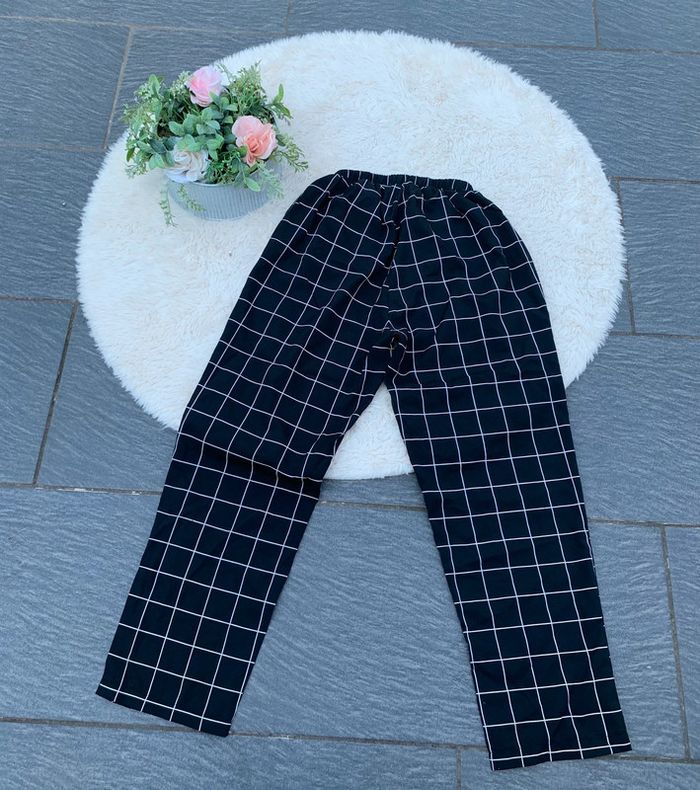 Pantalon fluide à carreaux fille - photo numéro 2