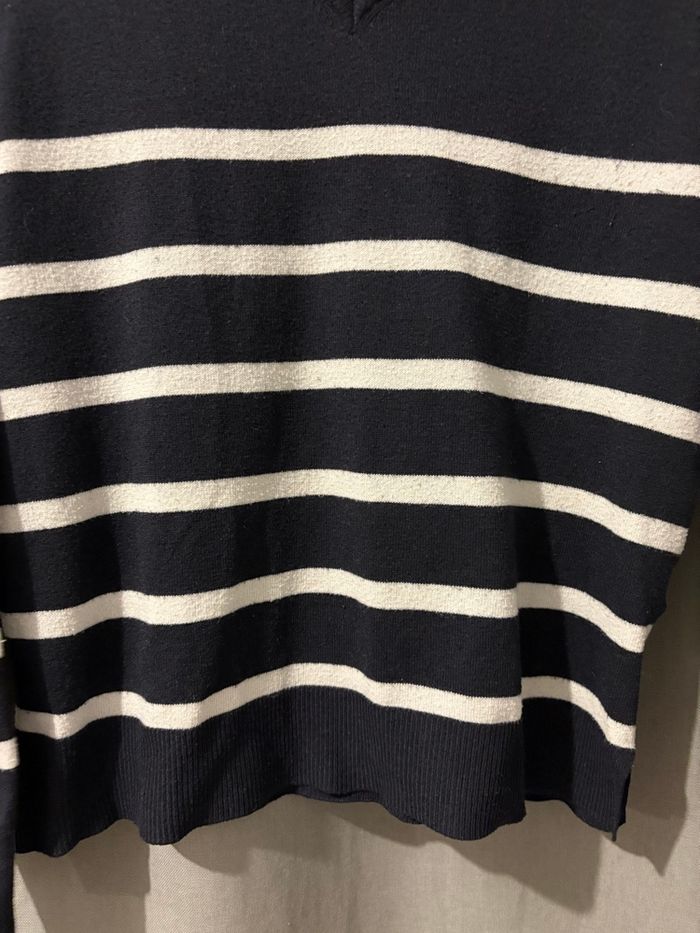 pull marinière col v - photo numéro 3