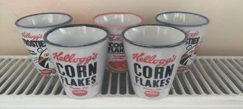 Lot de 5 petits verres Kellogg's