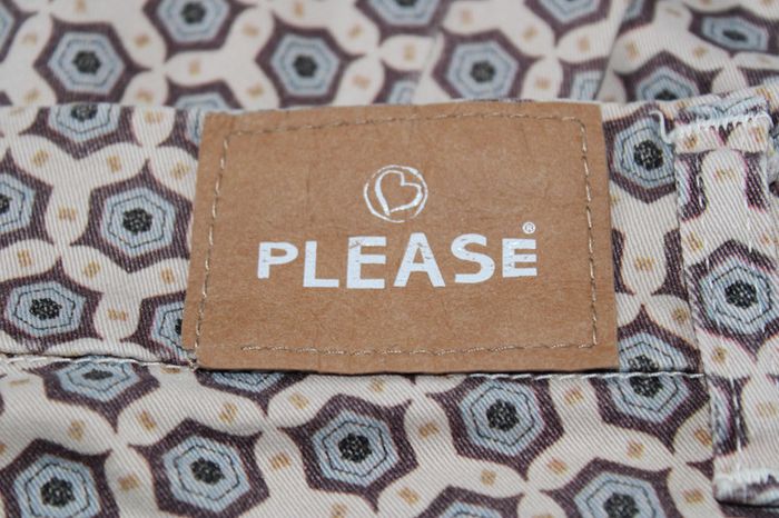 👖 Jean Please beige à motifs hexagonaux, taille M, en excellent état ! 👖 - photo numéro 4