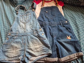 Lot de 2 salopettes short