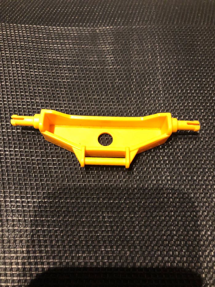 Playmobil essieu avant fixation attelage jaune pour chariot carriole 3117 - photo numéro 3