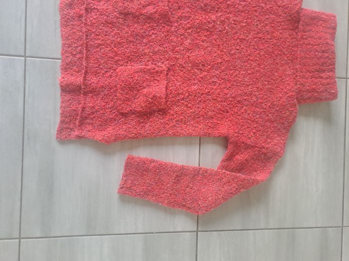 Pull d'hiver vintage Col roulé rouge - photo numéro 3