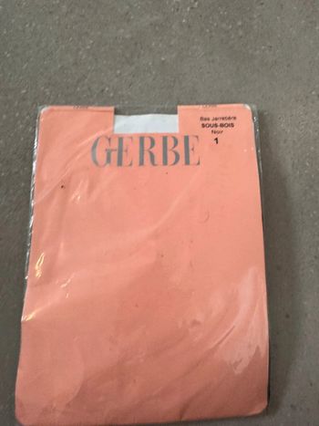 Bas jarretière sous-bois noir, taille 1 Gerbe, taille S