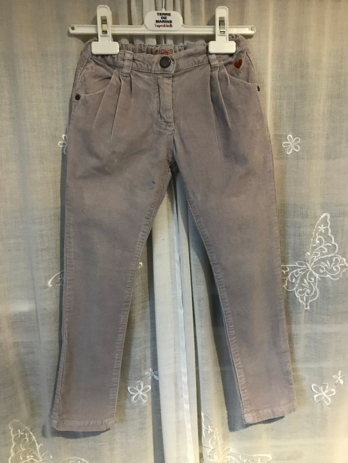 Pantalon velours fille 5 ans Sergent-major - photo numéro 3