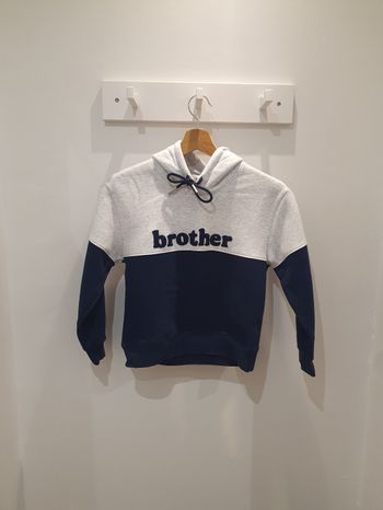 Sweat à capuche Brother gris/bleu marine Taille 2/3 ans