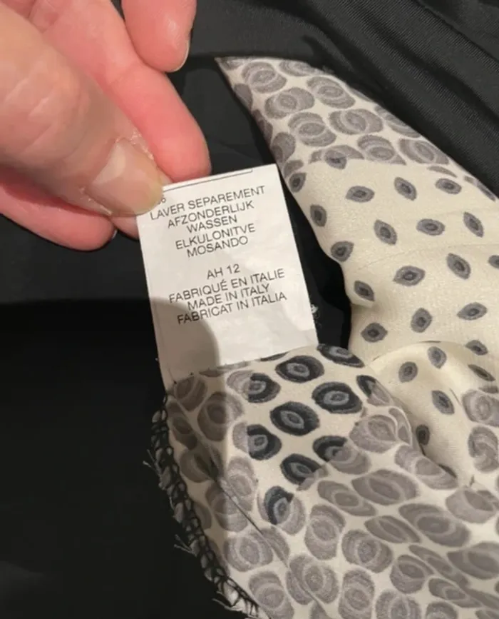 Robe tunique graphique noir et blanc avec foulard taille 44 - photo numéro 7