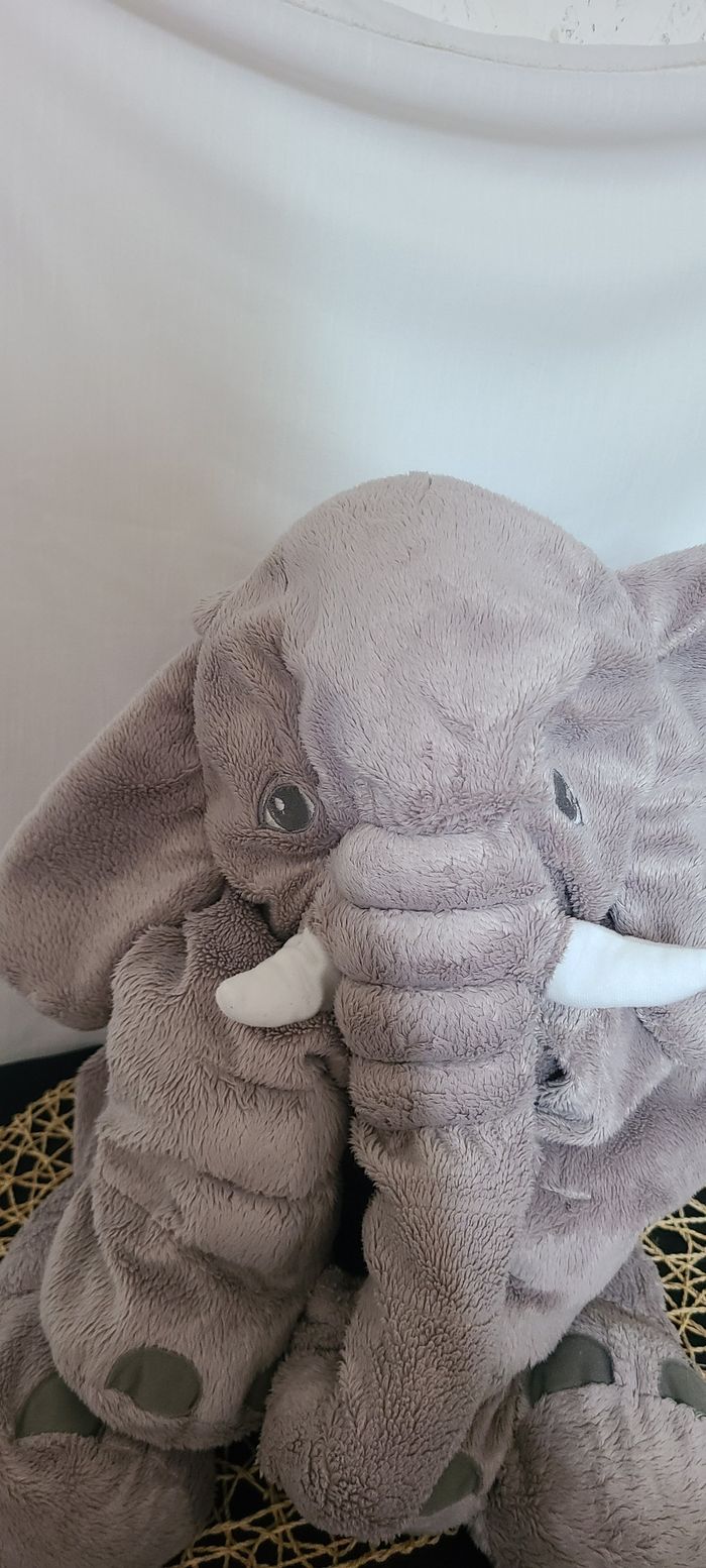 Grande peluche éléphant IKEA Kapplar gris - photo numéro 2
