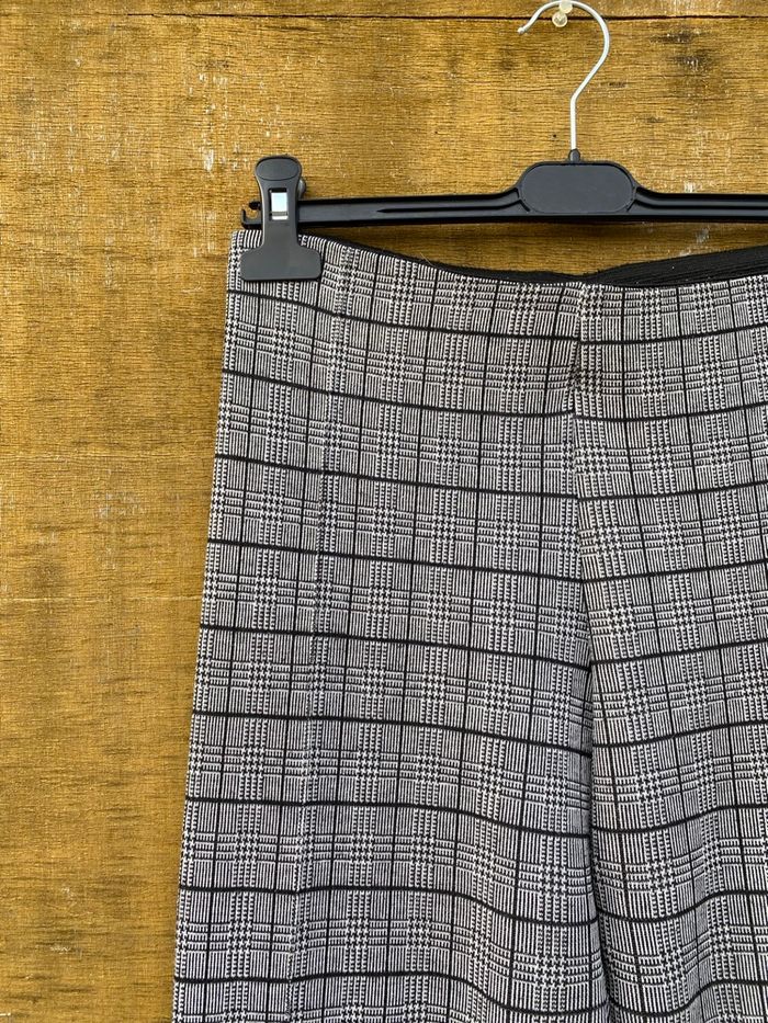 Pantalon tailleur gris et noir à carreaux Zara - photo numéro 2
