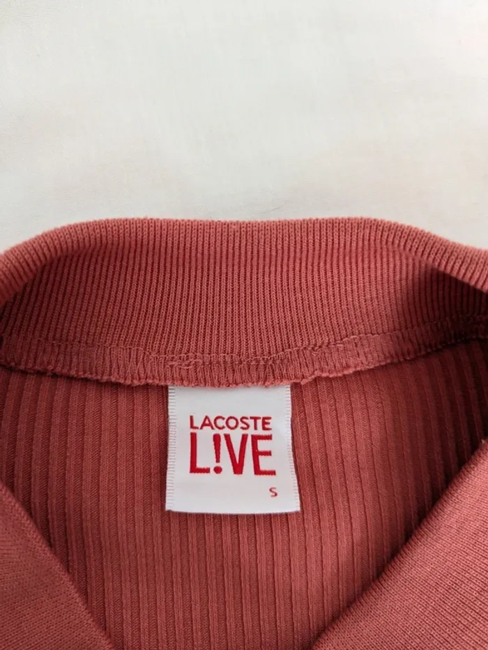 Top côtelé manches longues - Lacoste Live - taille S - photo numéro 4