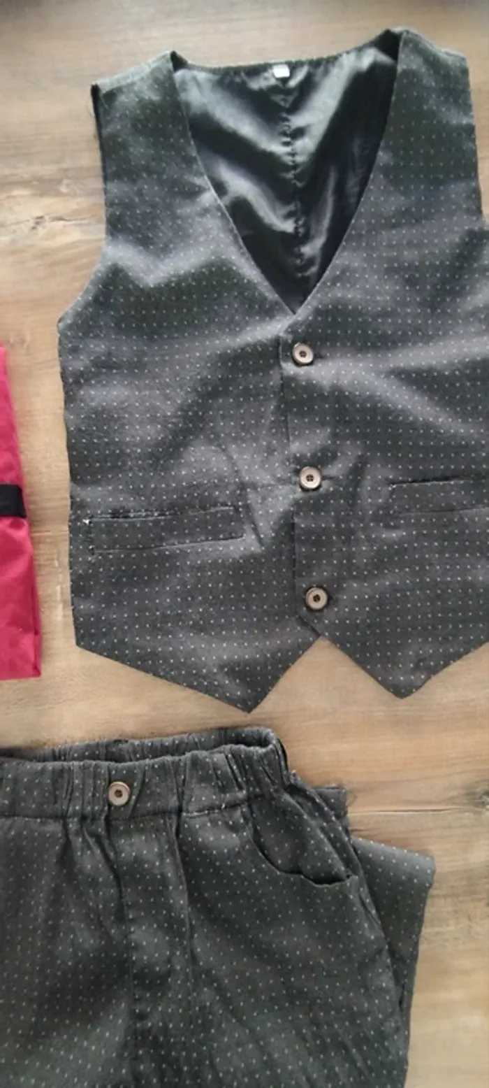 Ensemble 3 pièces garçon chemise, pantalon et haut - photo numéro 2