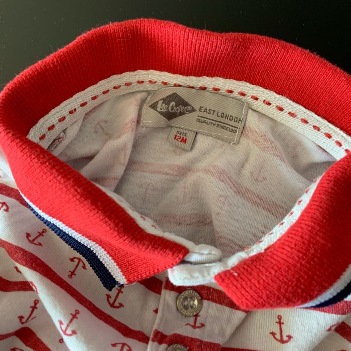 Ensemble Lee Cooper 12 mois Salopette t-shirt ancre rouge - photo numéro 5