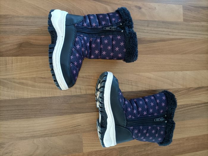 Bottes de neige ski violet bleu marine étoile 23 - photo numéro 5