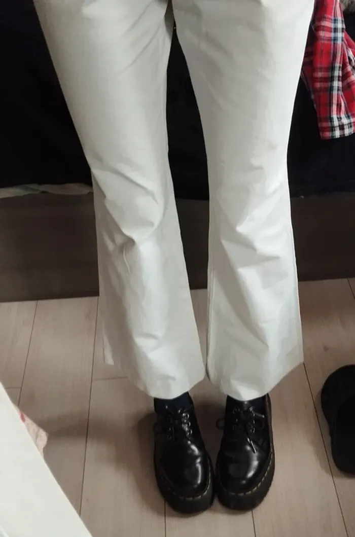 Jeans blanc flair