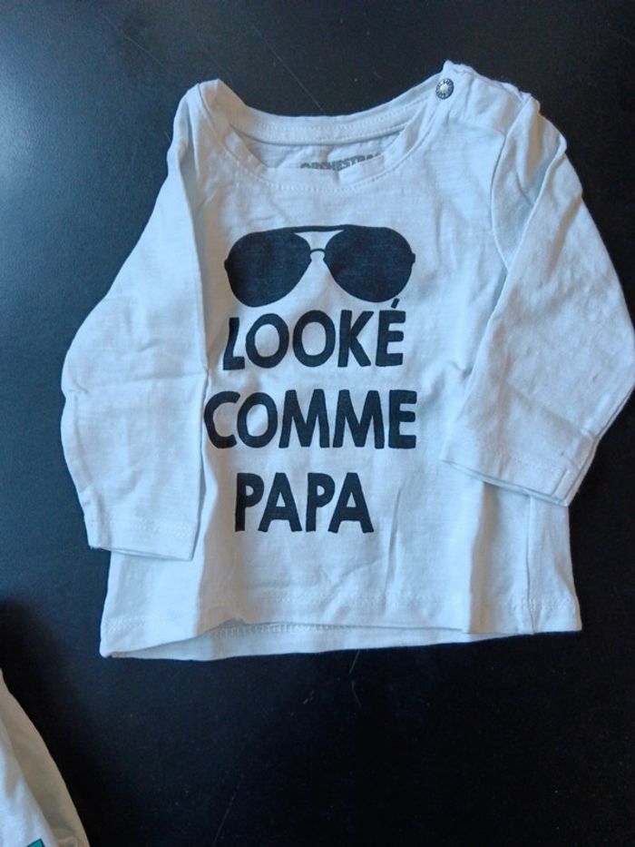Lot de 3 tee shirt en 3 mois - photo numéro 3