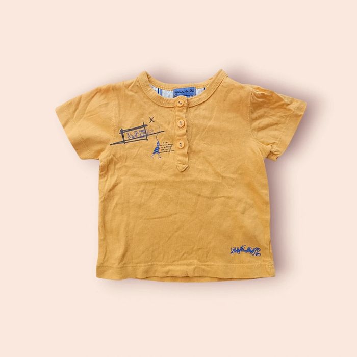 🔸 T-shirt Grain de Blé Manches Courtes Garçon - 6 Mois🔸