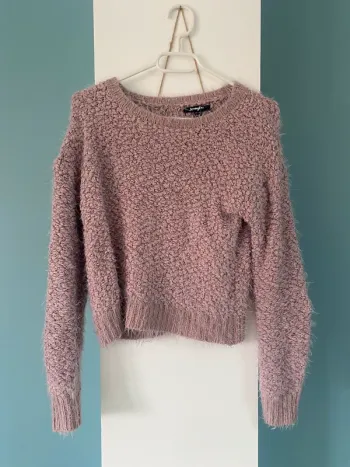 Pull tout doux rose poudré