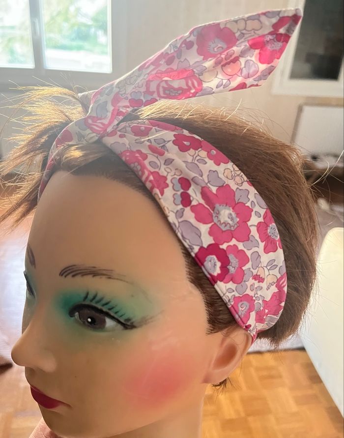 Head band en liberty accessoires pour cheveux vintage - photo numéro 2