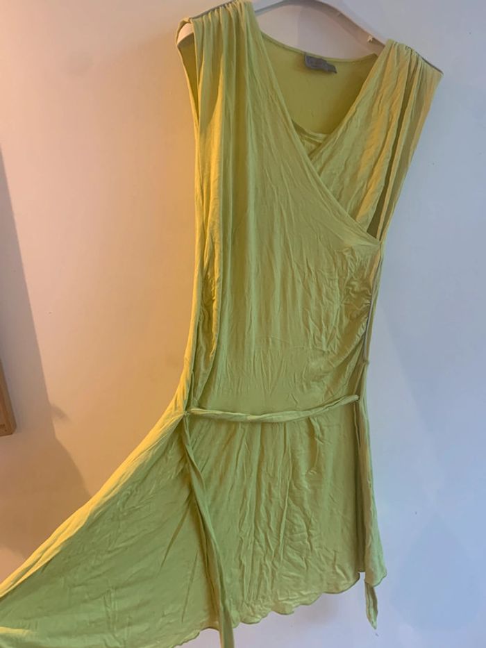 Robe verte pomme anis maternité allaitement - photo numéro 3