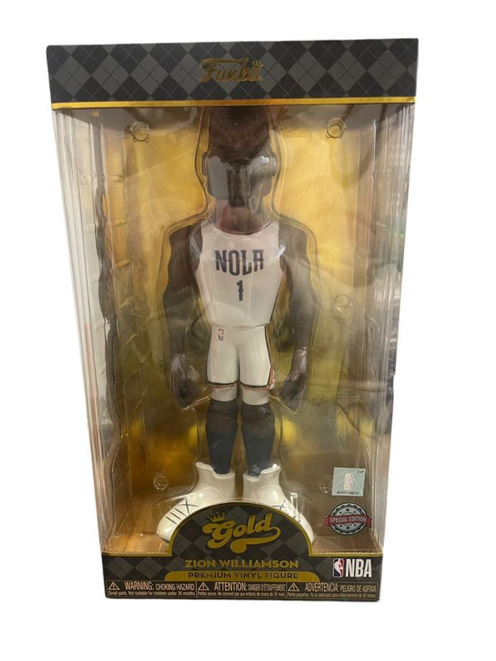Figurine Funko Gold NBA Zion Williamson Nola 1 spécial édition 30 cm neuf